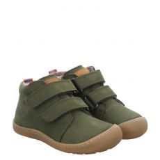  Koel, Barefoot Shoe Velcro, Nubukleder-Lauflernschuh in grün für Kinder