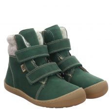  Koel, Barefoot 20/33, Veloursleder-Winterstiefel in grün für Kinder