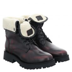  Schuhengel, Rot, Glattleder-Schnürstiefel in bordeaux für Damen