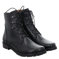  Everybody, Tifanny, Glattleder-Schnürstiefel in schwarz für Damen