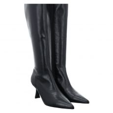  Luca Benini, Stretchschaft, hoher Lackleder-Stiefel in schwarz für Damen