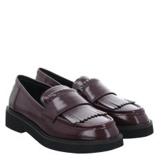  Luca Benini, Rot, klassischer Glattleder-Slipper in bordeaux für Damen