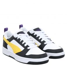  Puma, Rebound V6 Lo Jr, Kunstleder-Sneaker in mehrfarbig für Kinder