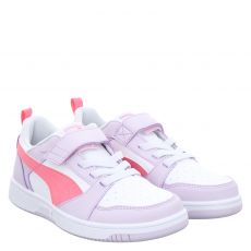  Puma, Rebound V6 Lo Ac Ps, Kunstleder-Sneaker in mehrfarbig für Kinder
