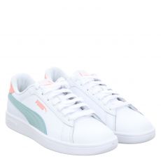  Puma, Smash 3.0 L Jr, Glattleder-Sneaker in weiß für Kinder