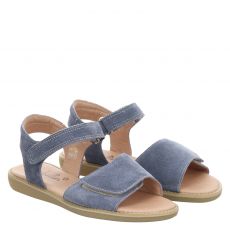  Sabalin, Blau, Veloursleder-Sandale in grau für Kinder