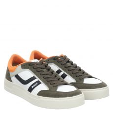  Boss, Rhys_tenn_pumi, Glattleder-Sneaker in grün für Herren