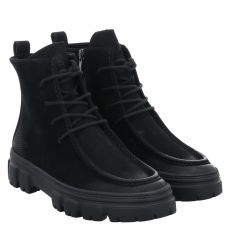  Paul Green Nubukleder-Schnürstiefel in schwarz für Damen