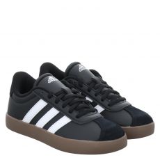  Adidas, Vl Court 3.0 K, Kunstfell-Sneaker in schwarz für Kinder