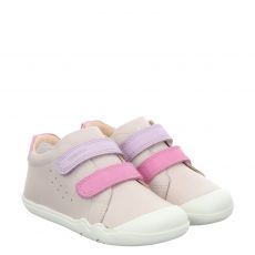  Geox, B Steppieup Girl, Glattleder-Lauflernschuh in beige für Kinder