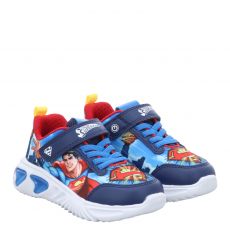  Geox, J Assister Boy Superman, Synthetik-Sneaker in blau für Kinder