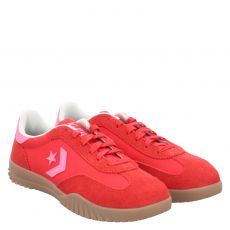  Converse Allstar, Run Star Trainer, Veloursleder-Sneaker in rot für Damen