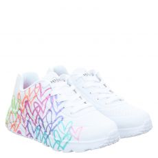  Skechers, Uno Lite - Metallic Joy, Synthetik-Sneaker in weiß für Kinder