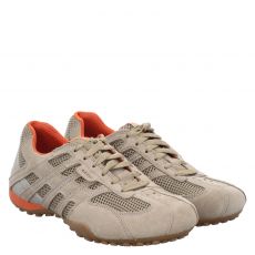  Geox, U Snake Original, Veloursleder-Halbschuh in beige für Herren