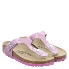  Birkenstock, Gizeh Kids Bf Cos. Sparkle Lav, Kunstleder-Sandale in rosa für Kinder