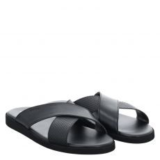  Boss, Darrel_slid_crpuwv, Kunstleder-Pantolette in schwarz für Herren