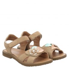  Schuhengel, Amelia, Veloursleder-Sandale in braun für Kinder