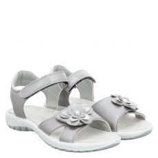  Schuhengel, Angel, Glattleder-Sandale in silber für Kinder