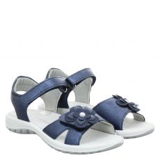  Schuhengel, Angel, Glattleder-Sandale in blau für Kinder