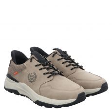  Bugatti, Bayan, Veloursleder-Halbschuh in beige für Herren