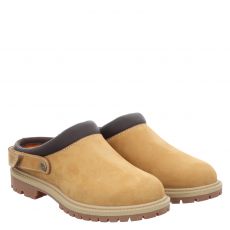 Timberland, Premium Clog Shoe W, Veloursleder-Pantolette in beige für Damen