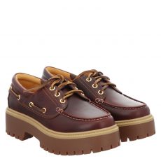  Timberland, Stone Street Boat Shoe, Glattleder-Halbschuh in braun für Damen