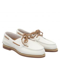  Timberland, Classic Boat Shoe Natural, Glattleder-Halbschuh in weiß für Damen