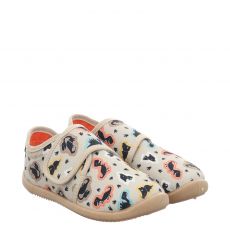  Fischer, Softer Barfuß, Textil-Hausschuh in beige für Kinder