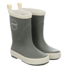  Pom Pom, Gumboots™ Solid, Kautschuk-Regenstiefel in grün für Kinder
