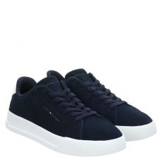  Tommy Hilfiger, Th Court Core, Veloursleder-Sneaker in blau für Herren