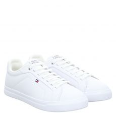  Tommy Hilfiger, Icon Court Light, Glattleder-Halbschuh in weiß für Herren