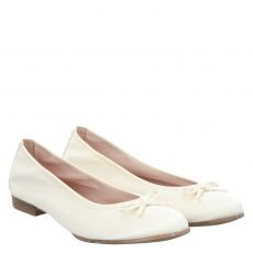  Tamaris, Da.-ballerina, Satin-Ballerina in beige für Damen