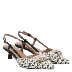  Tamaris, Da.-sling, Textil-Pumps in schwarz für Damen