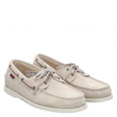  Sebago, Portland, Nubukleder-Halbschuh in beige für Herren