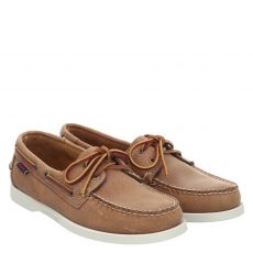  Sebago, Docksides Portland, Fettleder-Halbschuh in braun für Herren