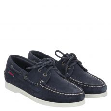  Sebago, Portland Flesh Out, Nubukleder-Halbschuh in blau für Damen