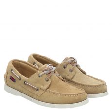  Sebago, Portland Flesh Out, Veloursleder-Halbschuh in beige für Damen