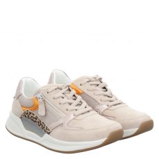  Rollingsoft Veloursleder-Halbschuh in beige für Damen