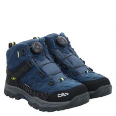  Cmp, Kids Kiruna Mid Fitgo Wp, Veloursleder-Wanderschuh in blau für Kinder