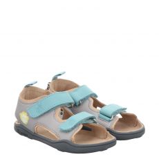  Affenzahn, Sandale Leder Airy Nashorn, Glattleder-Sandale in grau für Kinder