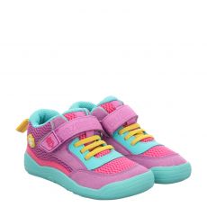  Affenzahn, Halbschuh Vegan Cheerly Eule, Textil-Sneaker in lila für Kinder