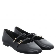  Tamaris, Woms Ballerina, Glattleder-Ballerina in schwarz für Damen