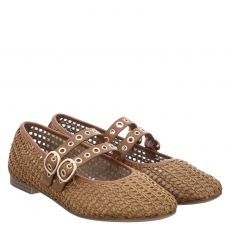  Tamaris, Woms Ballerina, Textil-Ballerina in braun für Damen