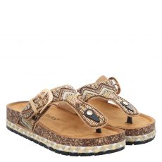  Palado Synthetik-Slides & Zehentrenner in braun für Damen