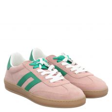  Schuhengel, Rot, Veloursleder-Sneaker in rosa für Damen