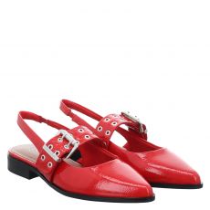  Marco Tozzi, Women Sling, flache Knautschlack-Sandale in rot für Damen