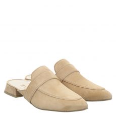  Paul Green, 0079-6192-009, Veloursleder-Pantolette in beige für Damen