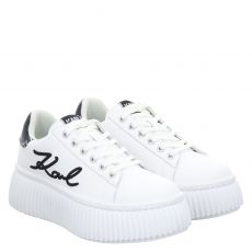 Karl Lagerfeld, Kreeper, Glattleder-Sneaker in weiß für Damen