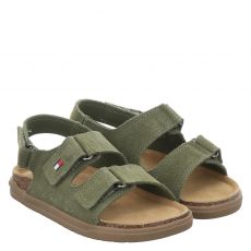  Tommy Hilfiger, Francis, Veloursleder-Sandale in grün für Kinder