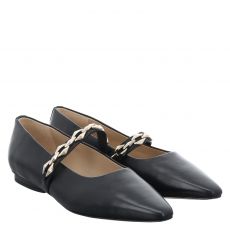  Peter Kaiser, Woms Ballerina, Glattleder-Ballerina in schwarz für Damen